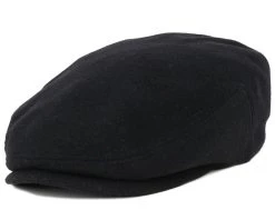 Kent Wool EF Black Flat Cap - Stetson