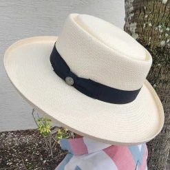 Colonel - Stetson Shantung Straw Gambler Hat -Fashion Hat Discount Store 1 427889ff 999c 4c7c 8d75 b31a69a0a4ee