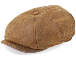 Burney Pig Skin Flat Cap - Stetson