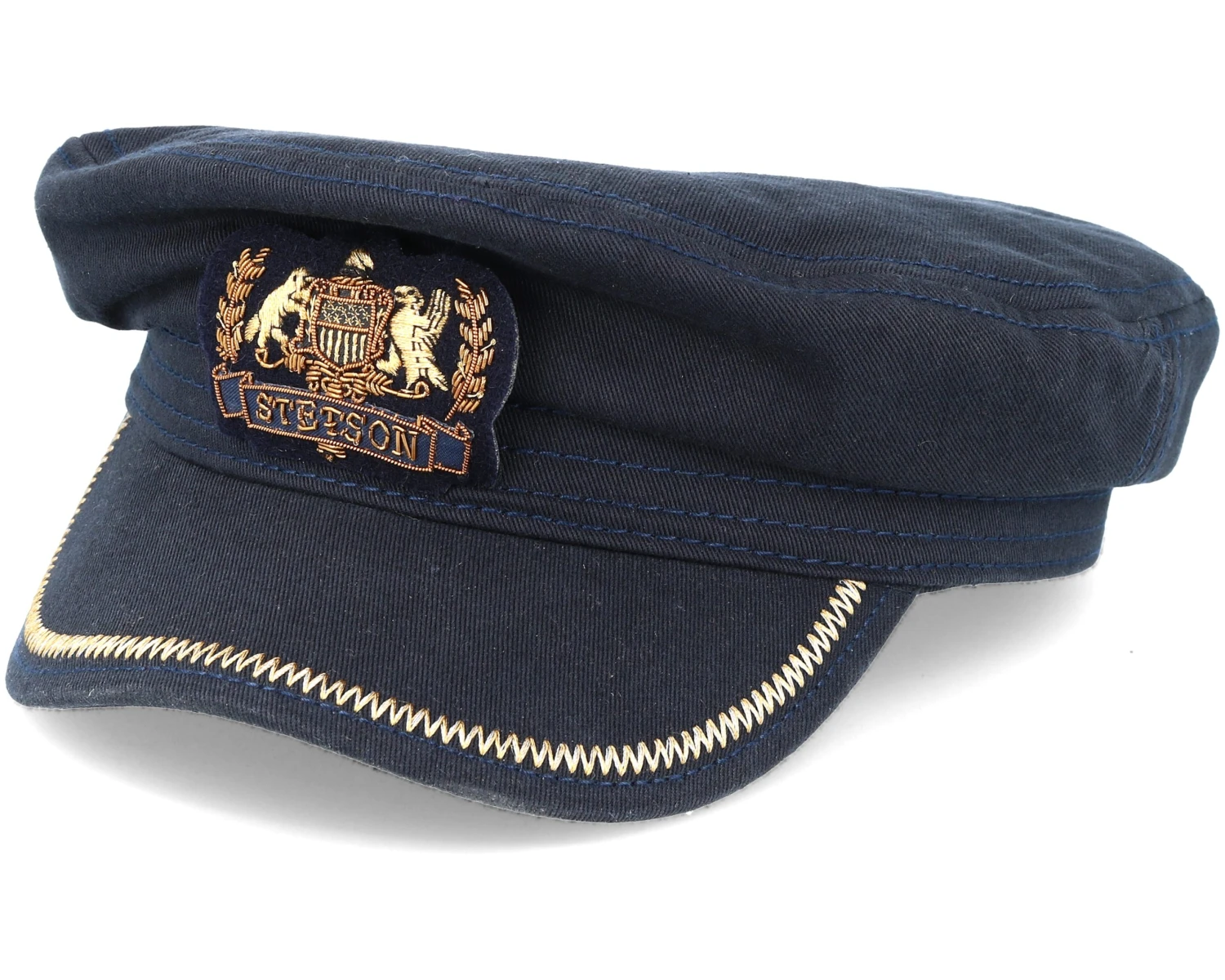 Fisherman Cotton Navy Vega Cap - Stetson 1 Fisherman Cotton Navy Vega Cap - Stetson