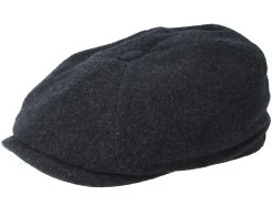 Hatters Wool/Cashmere Black Flat Cap - Stetson