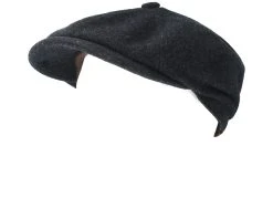 Hatters Wool/Cashmere Black Flat Cap - Stetson -Fashion Hat Discount Store 4043898023054 5