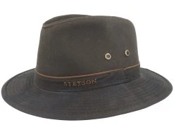 Ava Waxed Cotton Brown Trilby - Stetson