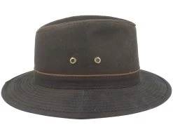 Ava Waxed Cotton Brown Trilby - Stetson -Fashion Hat Discount Store 4043898058315 3