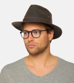 Ava Waxed Cotton Brown Trilby - Stetson -Fashion Hat Discount Store 4043898058322 Sven MALE 1 20210921
