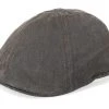 Level Co/Pe Brown Flat Cap - Stetson