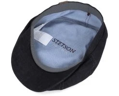 Hatteras Linen Black Flat Cap - Stetson -Fashion Hat Discount Store 4043898354530 4