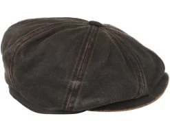 Hatteras Co/Pes Dark Brown Flat Cap - Stetson -Fashion Hat Discount Store 4043898355254 3