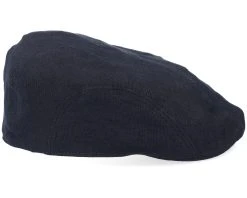 Ivy Cap Linen Black Flat Cap - Stetson -Fashion Hat Discount Store 4043898358804 3