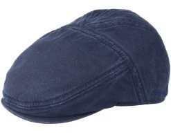 Ivy Cap Cotton Navy Flatcap - Stetson