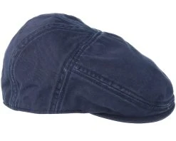 Ivy Cap Cotton Navy Flatcap - Stetson -Fashion Hat Discount Store 4043898366663 3