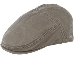 Ivy Cotton Dark Beige Flat Cap - Stetson