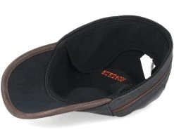 Baseball Cap Cow Hide Brown Ear Flap - Stetson -Fashion Hat Discount Store 4043898381710 4