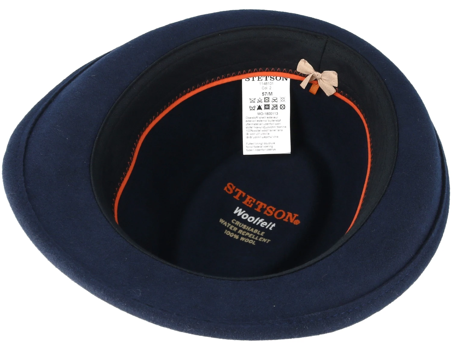 Woolfelt Navy Trilby - Stetson 4 Woolfelt Navy Trilby - Stetson - Image 4