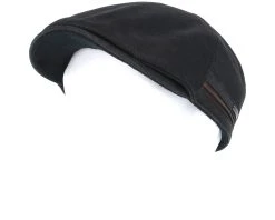Duck Cap Cowhide Black Flat Cap - Stetson -Fashion Hat Discount Store 4043898396462 4