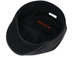 Duck Cap Cowhide Black Flat Cap - Stetson -Fashion Hat Discount Store 4043898396462 6