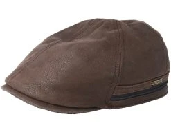 Duck Cap Cowhide Dark Brown Flat Cap - Stetson