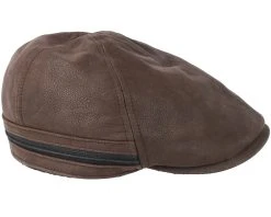 Duck Cap Cowhide Dark Brown Flat Cap - Stetson -Fashion Hat Discount Store 4043898396547 3