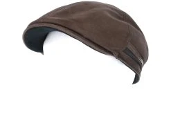 Duck Cap Cowhide Dark Brown Flat Cap - Stetson -Fashion Hat Discount Store 4043898396547 4