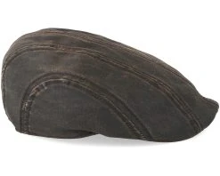 Ivy Cap Co/Pe Dark Brown Flat Cap - Stetson -Fashion Hat Discount Store 4043898444897 3