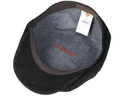 Hatteras Pigskin Black Flat Cap - Stetson -Fashion Hat Discount Store 4043898522823 5