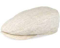 Driver Cap Linen Beige Flat Cap - Stetson
