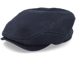 Driver Cap Linen 1 Black Flat Cap - Stetson