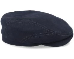 Driver Cap Linen 1 Black Flat Cap - Stetson -Fashion Hat Discount Store 4043898562331 3