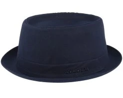 Cotton Navy/Gun Metal Pork Pie - Stetson