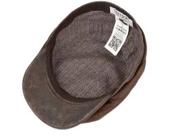 6-panel Cap Goat/Pigskin Brown Flat Cap - Stetson -Fashion Hat Discount Store 4043898581318 4