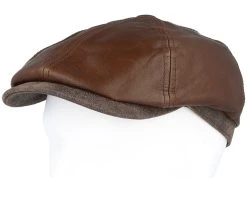 6-panel Cap Goat/Pigskin Brown Flat Cap - Stetson -Fashion Hat Discount Store 4043898581318 5