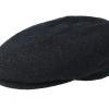 Kent Wool/Cashmere Black Flat Cap - Stetson