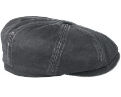 Hatteras Co/Pes Black Flat Cap - Stetson -Fashion Hat Discount Store 4043898584340 3
