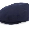 Kent Wool/Cashmere Ear Flap Navy Flat Cap - Stetson