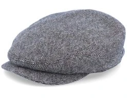 Driver Cap Wool Herringbone Fishgrat Brown Flat Cap - Stetson