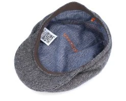 Driver Cap Wool Herringbone Fishgrat Brown Flat Cap - Stetson -Fashion Hat Discount Store 4043898629775 4