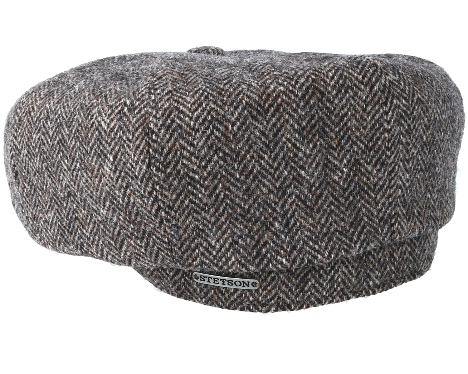 Hatteras Woolrich Herringbone Black/Grey Flat Cap - Stetson 2 Hatteras Woolrich Herringbone Black/Grey Flat Cap - Stetson - Image 2