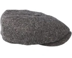 Hatteras Woolrich Herringbone Black/Grey Flat Cap - Stetson 7 Hatteras Woolrich Herringbone Black/Grey Flat Cap - Stetson -Fashion Hat Discount Store 4043898635349 3