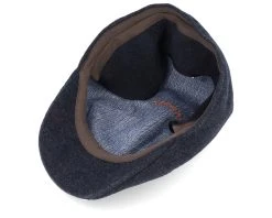 Texas Wool/Cashmere Ear Flap 2 Black Flat Cap - Stetson -Fashion Hat Discount Store 4043898649001 4