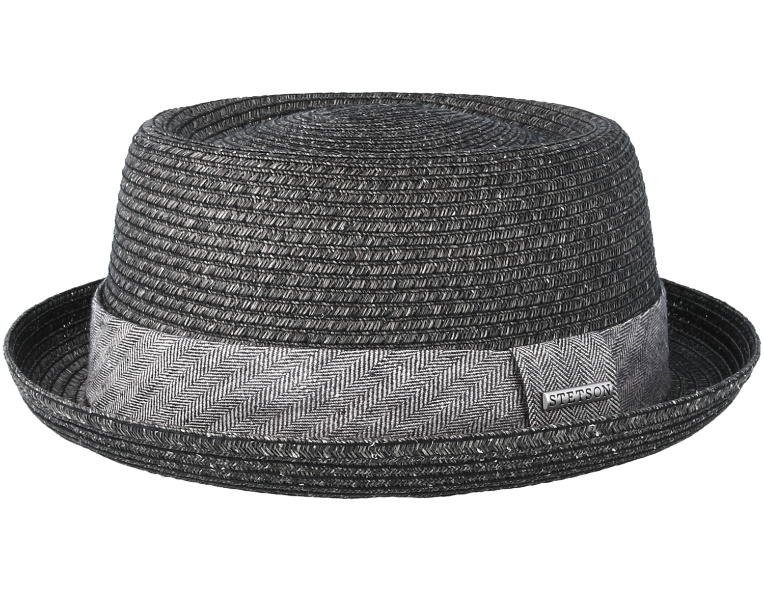 Toyo Heather Black Porkpie - Stetson 1 Toyo Heather Black Porkpie - Stetson