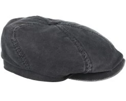 6-Panel Co/Pes Dark Grey Flat Cap - Stetson -Fashion Hat Discount Store 4043898723633 3