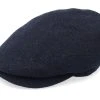 Driver Cap Wool Black Flat Cap - Stetson