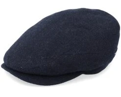 Driver Cap Wool Black Flat Cap - Stetson