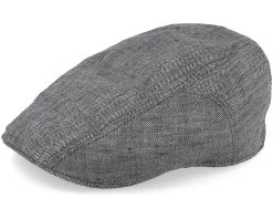 Ivy Cap Linen Fishgrat Grey Flat Cap - Stetson