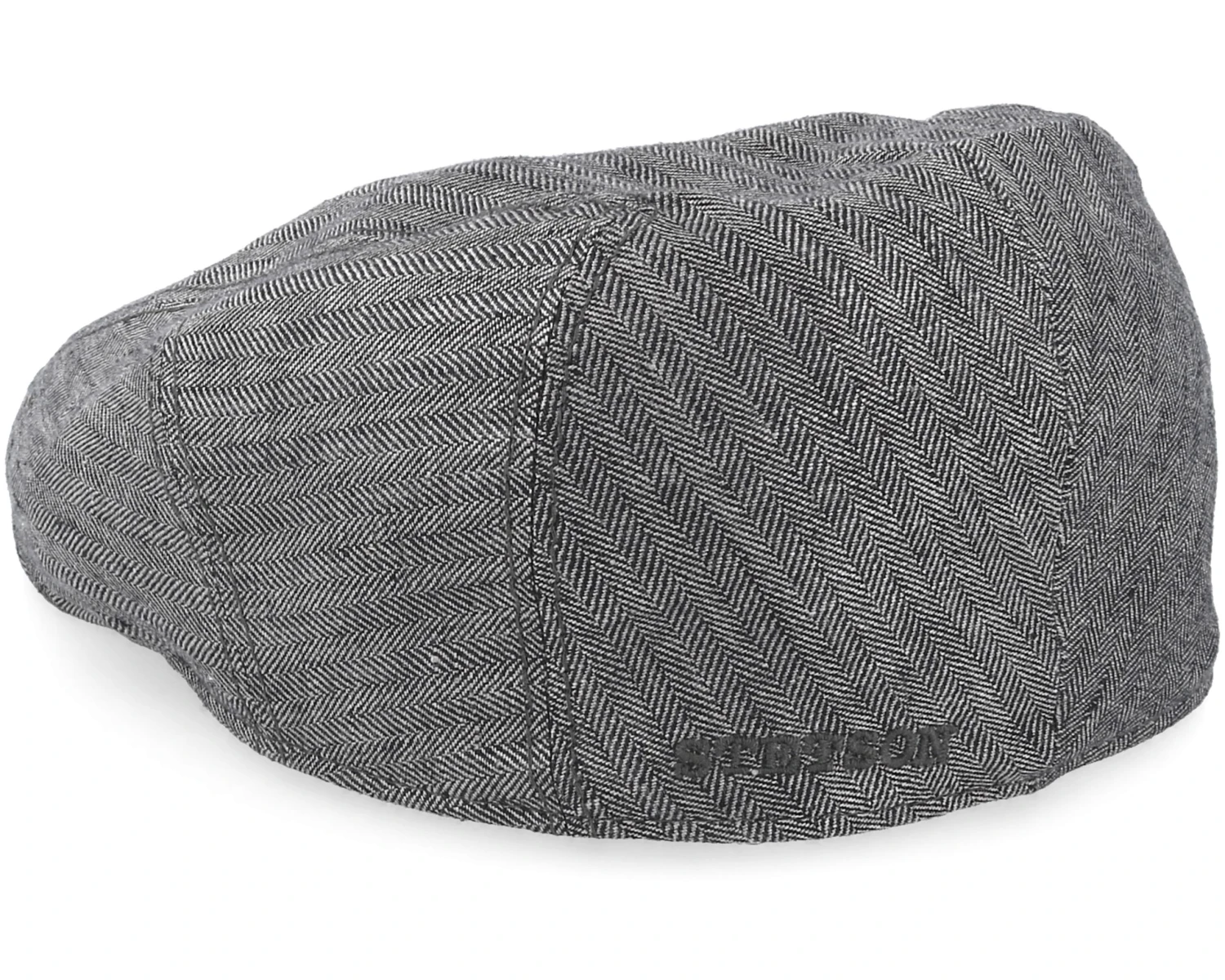 Ivy Cap Linen Fishgrat Grey Flat Cap - Stetson 2 Ivy Cap Linen Fishgrat Grey Flat Cap - Stetson - Image 2