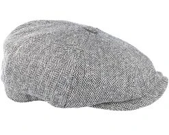 Hatteras Silk Black/White Flat Cap - Stetson -Fashion Hat Discount Store 4043898760706 3