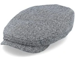 Driver Cap Silk Black/White Flat Cap - Stetson