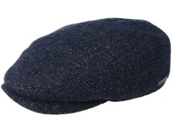 Driver Wool Navy Flat Cap - Stetson