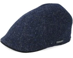 Texas Wool Navy Flat Cap - Stetson