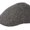 Texas Woolrich Herringbone Brown Flat Cap - Stetson